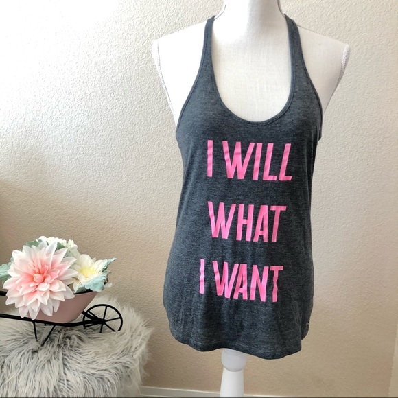 Under Armour i will what i want tank top small - Picture 2 of 6